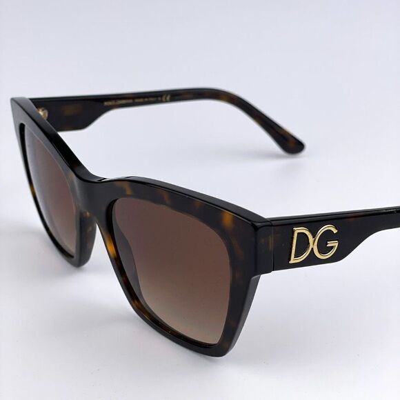 NEW D&G DG4384 502/13 Havana Brown Gradient Square Women Sunglasses - Picture 5 of 10
